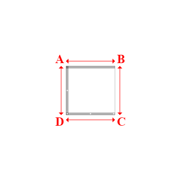 Bâche plate rectangle en AGIVIR™ COVER M2 Blanc - 1x1m