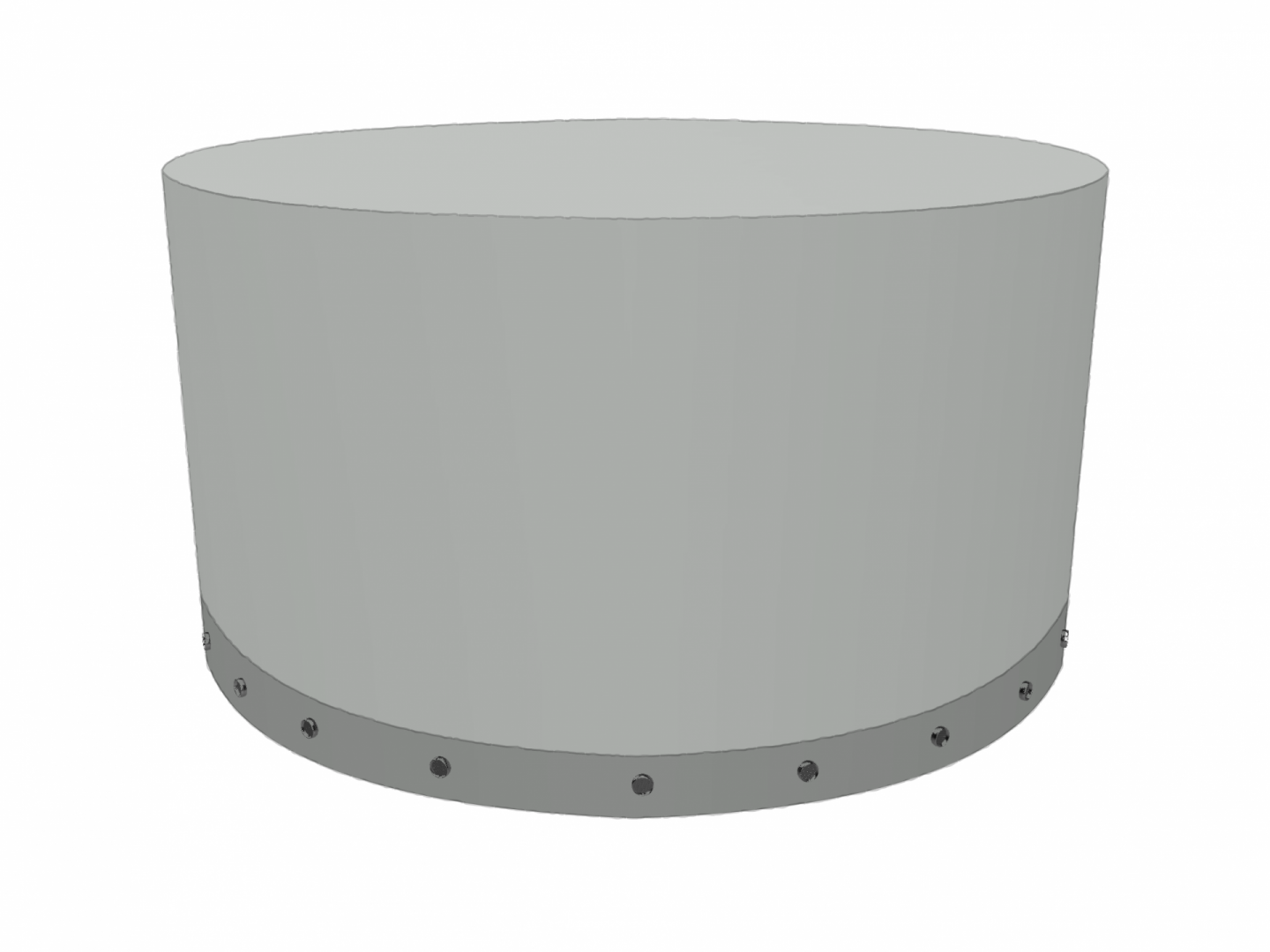 Housse Ronde en Protect cover 705 670gr/m², toile PVC Etanche Gris clair RAL 7038