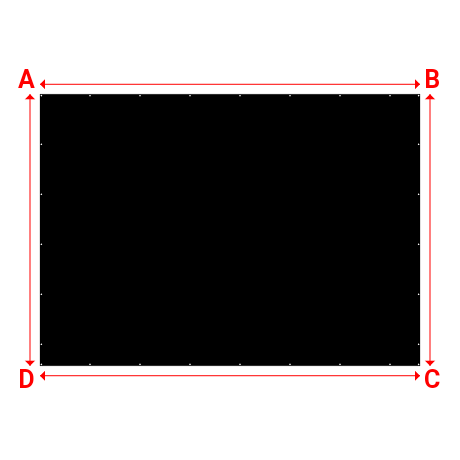 Bâche plate rectangle en Protect cover 705 670gr/m², toile PVC Etanche Noir RAL 9005 - 7x5m