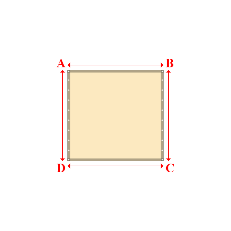 Bâche plate rectangle en Protect cover 705 670gr/m², toile PVC Etanche Beige ral 1015 - 1.9100000000000001x1.81m