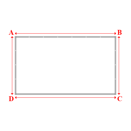 Bâche plate rectangle en Protect cover 705 670gr/m², toile PVC Etanche Blanc RAL 9016 - 3.5500000000000003x2.05m