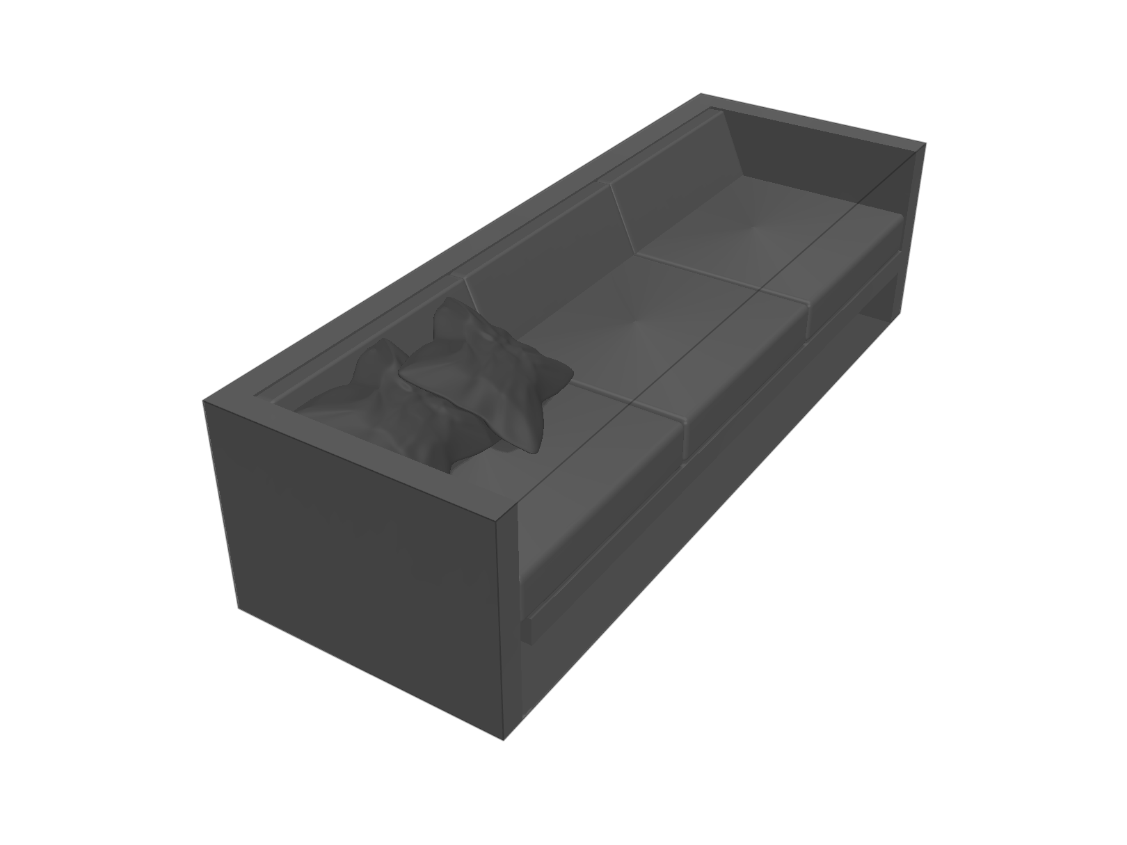 Canapé de jardin en Membrane PVC 670gr/m² Noir RAL 9005