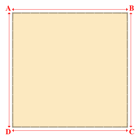 Bâche plate rectangle en Membrane PVC 670gr/m² Beige ral 1015 - 5.14x5.11m