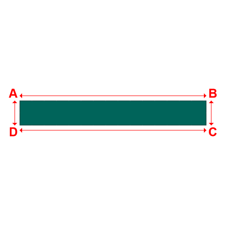 Bâche plate rectangle en Membrane PVC 670gr/m² Vert industrie RAL 6026 - 20.1x2.66m