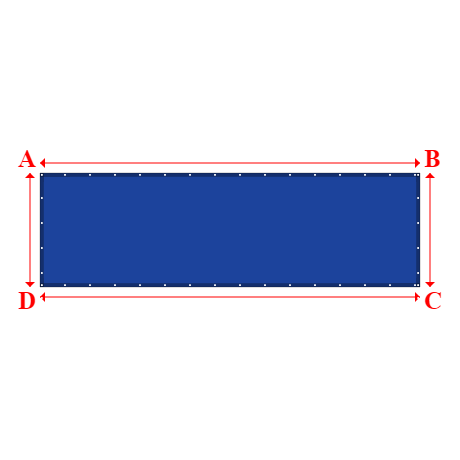 Bâche plate rectangle en Protect covert 905F3 900gr/m², toile PVC Etanche Bleu foncé - 5x1.5m