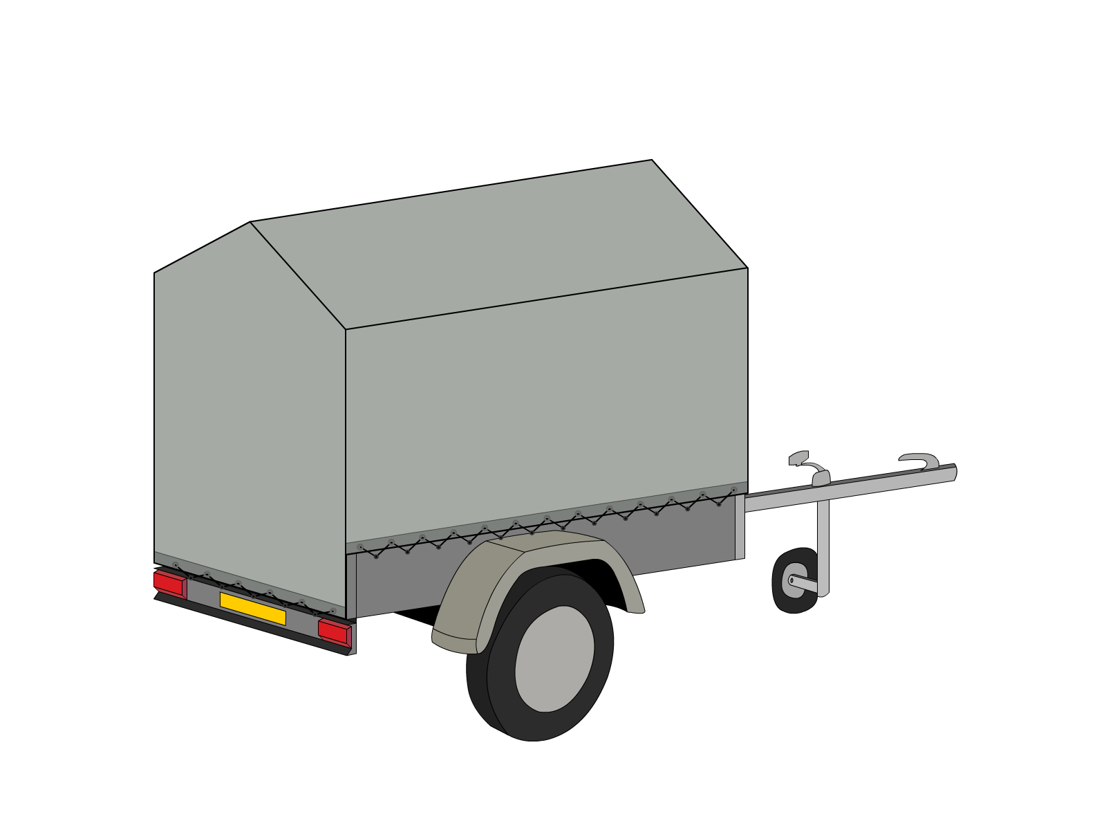 Bâche pour remorque BRENDERUP Bt4000 en Membrane PVC 670gr/m² Gris clair RAL 7038