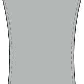 Voile d'ombrage rectangle en Soltis Lounge 96 Galet 96-2171 - 2,49x3,19x1,89x3,19m