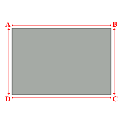 Bâche plate rectangle en Membrane PVC 670gr/m² Gris clair RAL 7038 - 6x4m