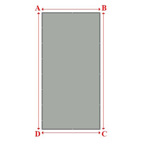 Bâche plate rectangle en Membrane PVC 670gr/m² Gris clair RAL 7038 - 3x6m