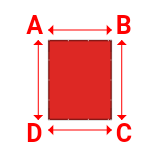 Bâche plate rectangle sur mesure en Protect covert 905F3 900gr/m², toile PVC Etanche Rouge - 2.22x2.80m