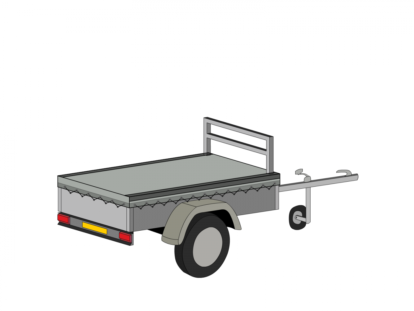 Bâche pour remorque SOREL en Membrane PVC 670gr/m² Gris clair RAL 7038