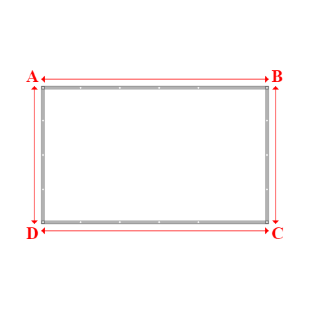 Bâche plate rectangle sur mesure en Protect covert 905F3 900gr/m², toile PVC Etanche Blanc - 3.30x2.00m