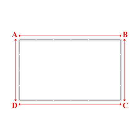 Bâche plate rectangle sur mesure en Protect covert 905F3 900gr/m², toile PVC Etanche Blanc - 3.30x2.00m