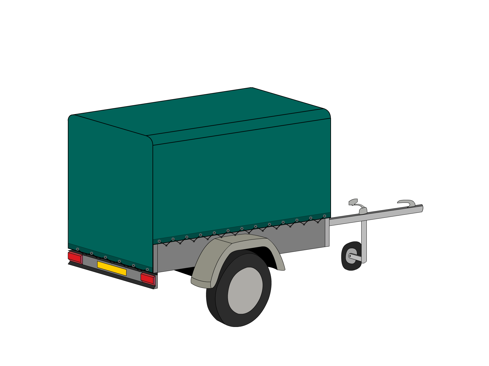 Bâche pour remorque ERKA en Membrane PVC 670gr/m² Vert industrie RAL 6026