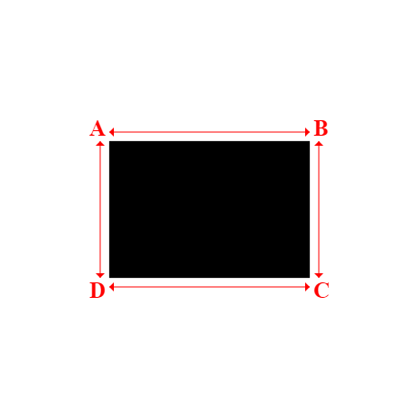 Bâche plate rectangle sur mesure en Membrane PVC 670gr/m² Noir RAL 9005 - 2.20x1.50m