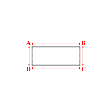 Bâche plate rectangle sur mesure en Protect covert 905F3 900gr/m², toile PVC Etanche Blanc - 2.00x0.80m