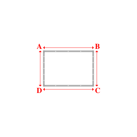 Bâche plate rectangle sur mesure en Protect covert 905F3 900gr/m², toile PVC Etanche Blanc - 1.70x1.20m