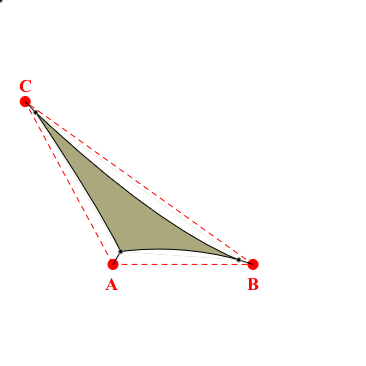 Voile d'ombrage triangle en Soltis Lounge 96 Tilleul 96-50848 - 2,36x5,01x3,26m