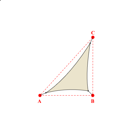 Voile d'ombrage triangle en Soltis Perform 92 Karité 92-50843 - 1,96x2,21x3,09m
