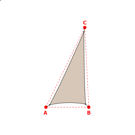 Voile d'ombrage triangle en Soltis Horizon 86 Beige sablé 86-2135 - 2,42x4,88x5,45m