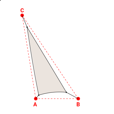 Voile d'ombrage triangle en Soltis Lounge 96 Karité 96-50843 - 1,79x4,93x4,47m