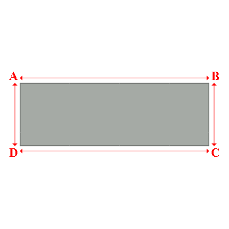 Bâche plate rectangle sur mesure en Membrane PVC 670gr/m² Gris clair RAL 7038 - 15.00x5.00m