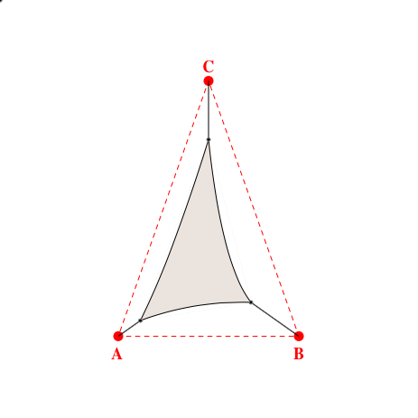 Voile d'ombrage triangle en Soltis Lounge 96 Karité 96-50843 - 1,24x1,86x2,14m
