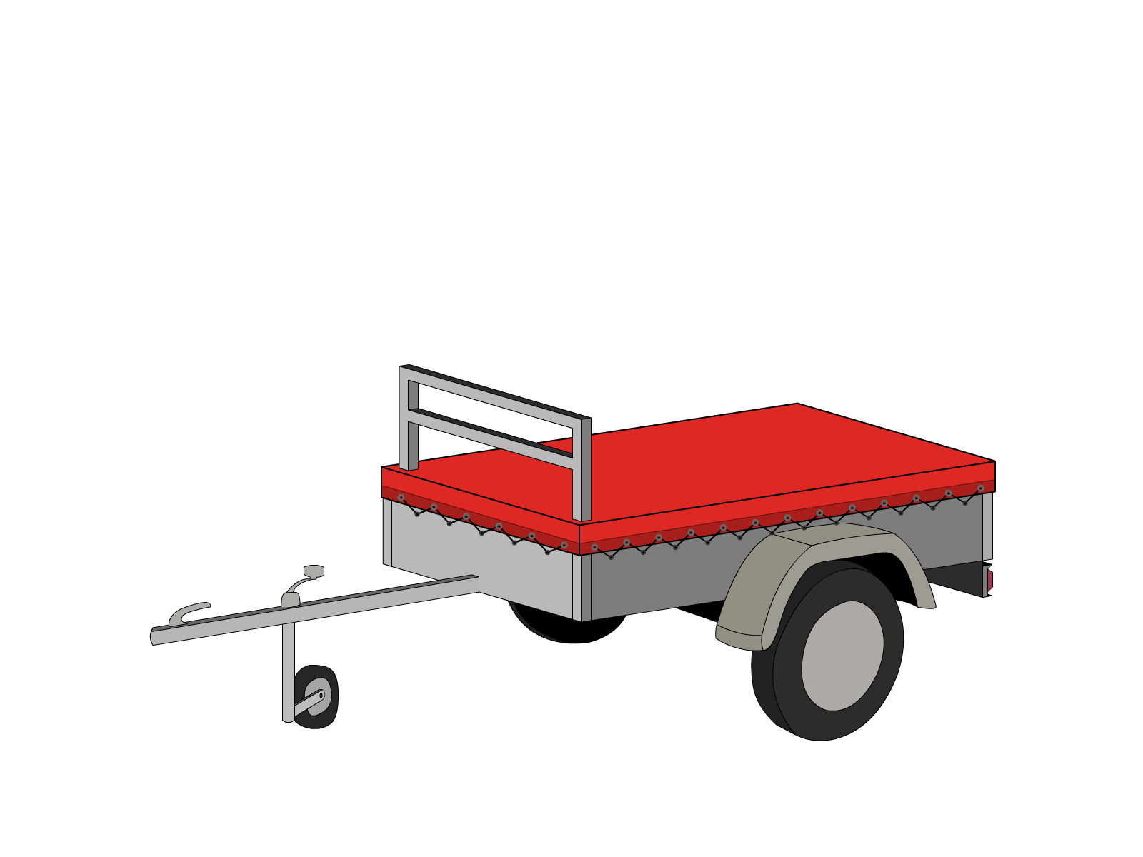 Bâche pour remorque SOREL Bois 8401B en Membrane PVC 670gr/m² Rouge RAL 3002