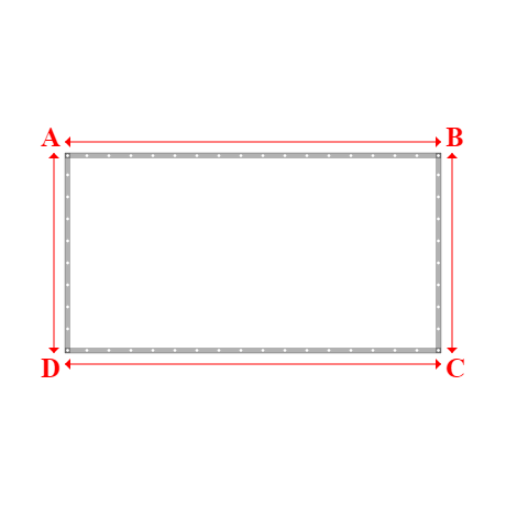 Bâche plate rectangle sur mesure en Protect covert 905F3 900gr/m², toile PVC Etanche Blanc - 3.42x1.82m