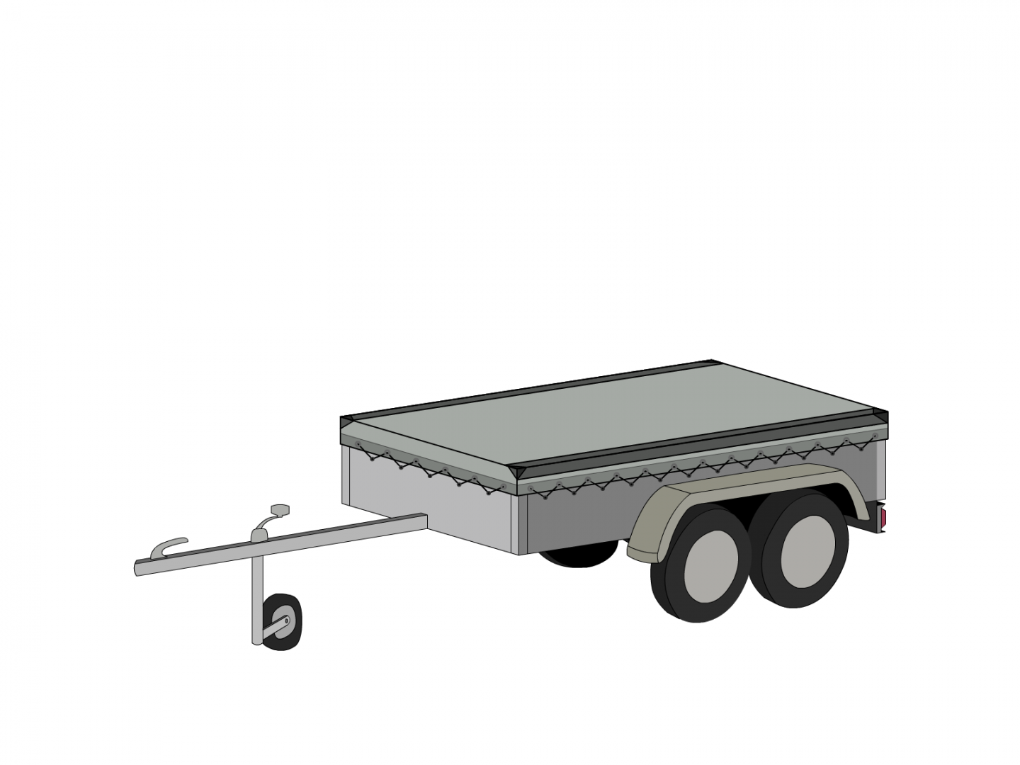 Bâche pour remorque EDUARD en Membrane PVC 670gr/m² Gris clair RAL 7038