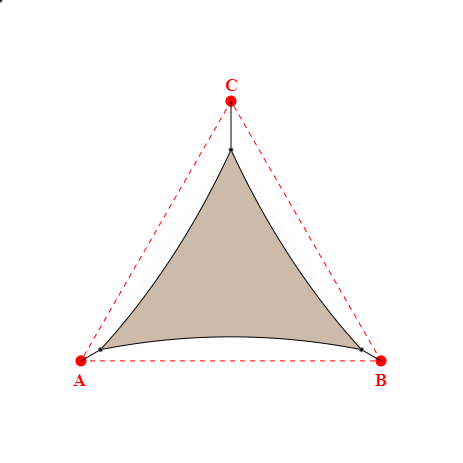 Voile d'ombrage triangle en Soltis Lounge 96 Sandy beige 96-2135 - 3,48x3,18x3,18m