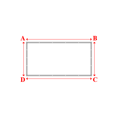 Bâche plate rectangle sur mesure en Protect covert 905F3 900gr/m², toile PVC Etanche Blanc - 2.50x1.30m