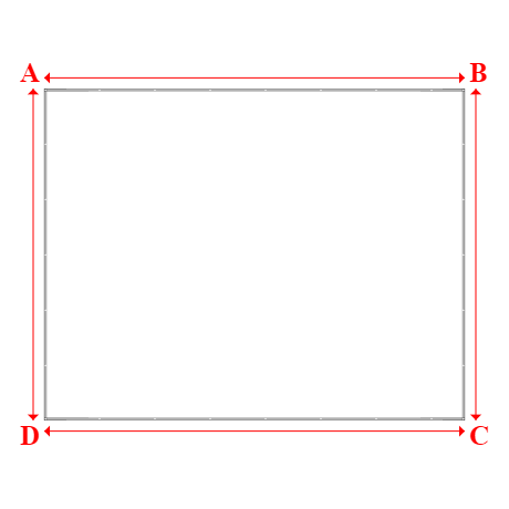 Bâche plate rectangle sur mesure en Membrane PVC 670gr/m² Blanc RAL 9016 - 8.00x6.30m