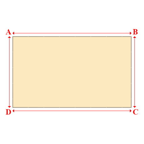 Bâche plate rectangle sur mesure en Membrane PVC 670gr/m² Beige ral 1015 - 10.00x6.00m