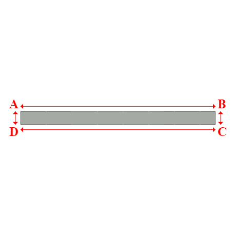 Bâche plate rectangle sur mesure en Membrane PVC 670gr/m² Gris clair RAL 7038 - 30.00x2.00m