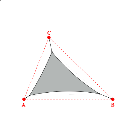 Voile d'ombrage triangle en Soltis Lounge 96 Galet 96-2171 - 3,14x2,85x2,20m