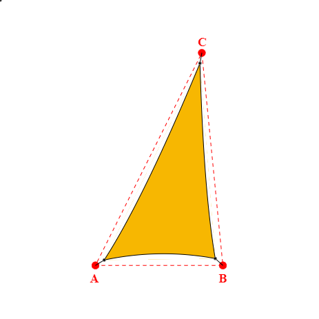 Voile d'ombrage triangle en Soltis Perform 92 Bouton d'or 92-2166 - 3,22x5,68x6,35m