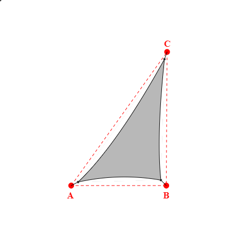Voile d'ombrage triangle en Soltis Perform 92 alu/alu 92-2048 - 3,22x4,70x5,84m