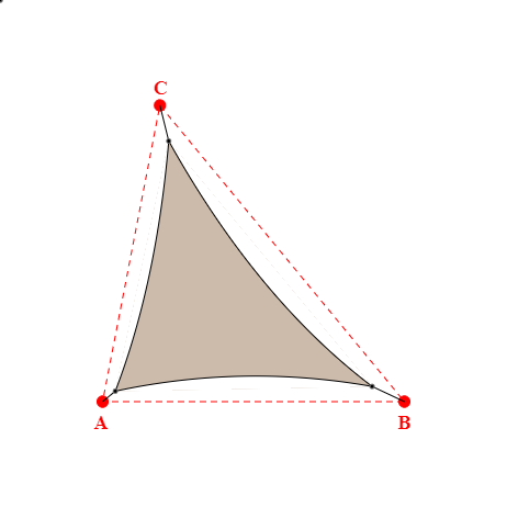 Voile d'ombrage triangle en Soltis Lounge 96 Sandy beige 96-2135 - 4,68x5,80x4,66m