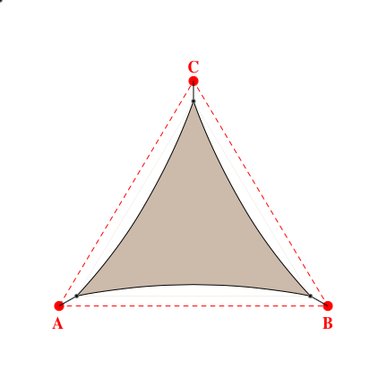 Voile d'ombrage triangle en Soltis Lounge 96 Sandy beige 96-2135 - 3,47x3,38x3,38m