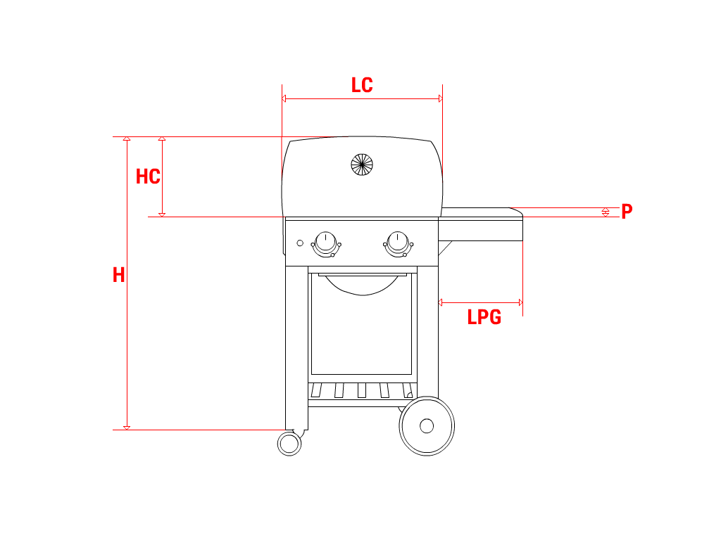 Housse de barbecue   en Membrane PVC 670gr/m² Beige ral 1015