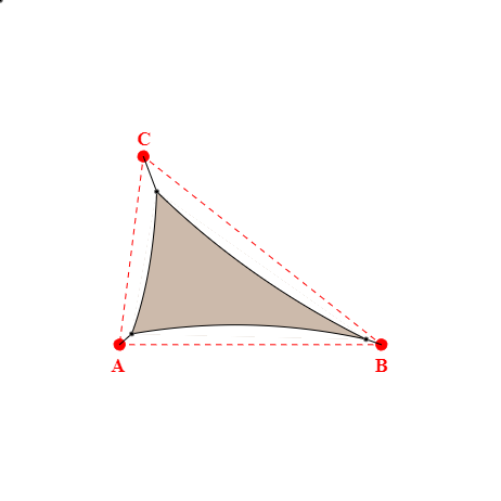 Voile d'ombrage triangle en Soltis Lounge 96 Sandy beige 96-2135 - 4,32x4,72x2,66m