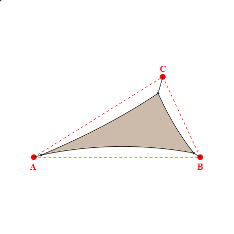 Voile d'ombrage triangle en Soltis Lounge 96 Sandy beige 96-2135 - 6,02x2,75x5,22m