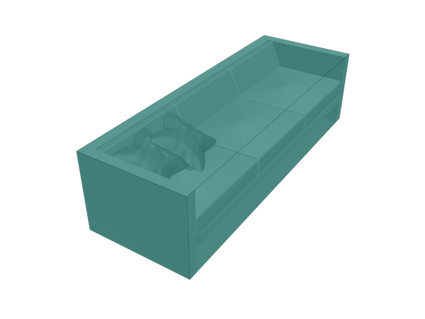 Canapé de jardin en Membrane PVC 670gr/m² Vert industrie RAL 6026