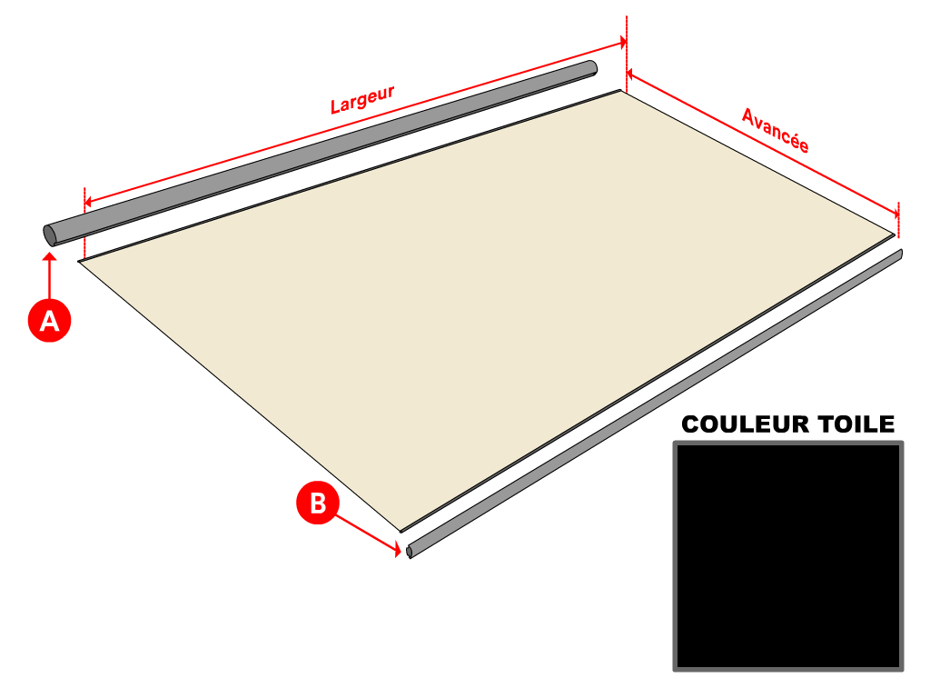 Toile Dickson Orchestra Rayure fantaisie 0744 Chantilly pour store banne - 2.5x1.5m
