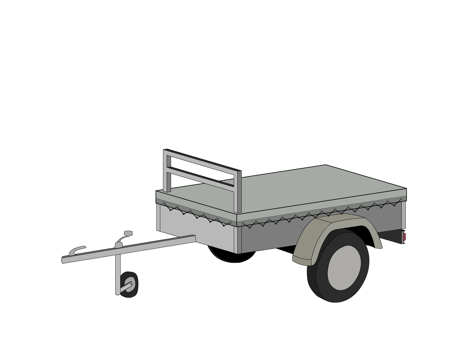 Bâche pour remorque LIDER en Membrane PVC 670gr/m² Gris clair RAL 7038