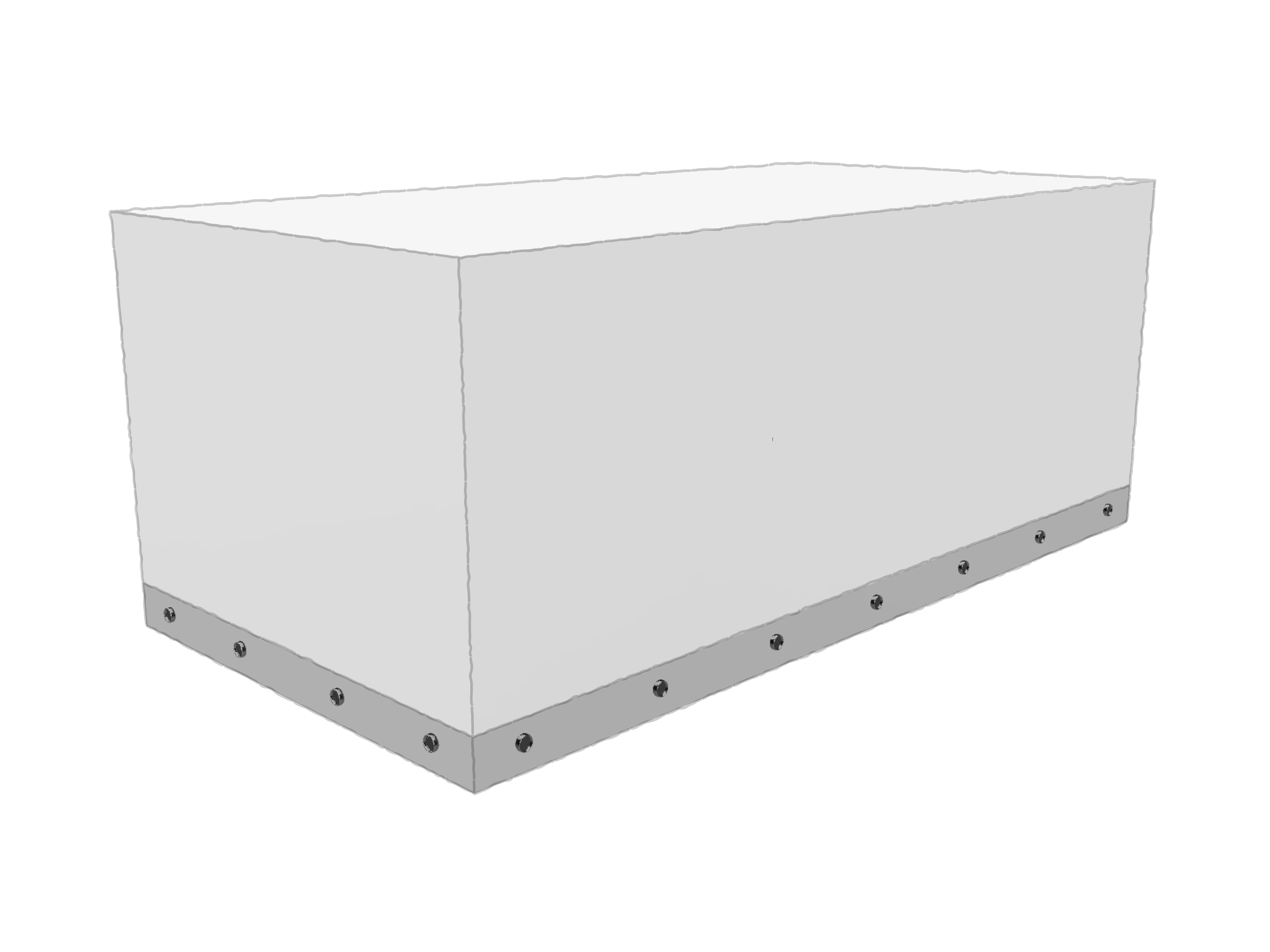 Housse Rectangle en Membrane PVC 670gr/m² Blanc RAL 9016