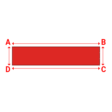 Bâche plate rectangle sur mesure en Membrane PVC 670gr/m² Rouge RAL 3002 - 7.67x1.64m