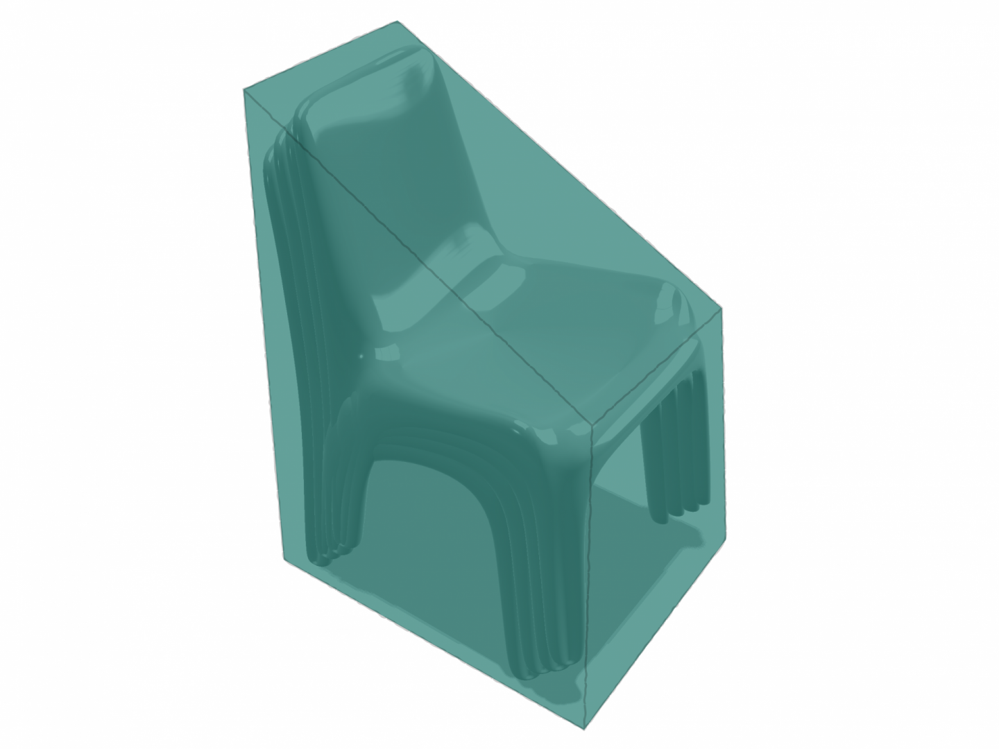 Chaise de jardin en Membrane PVC 670gr/m² Vert industrie RAL 6026