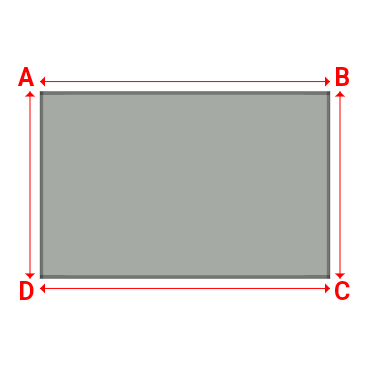 Bâche plate rectangle sur mesure en Membrane PVC 670gr/m² Gris clair RAL 7038 - 4.50x2.90m